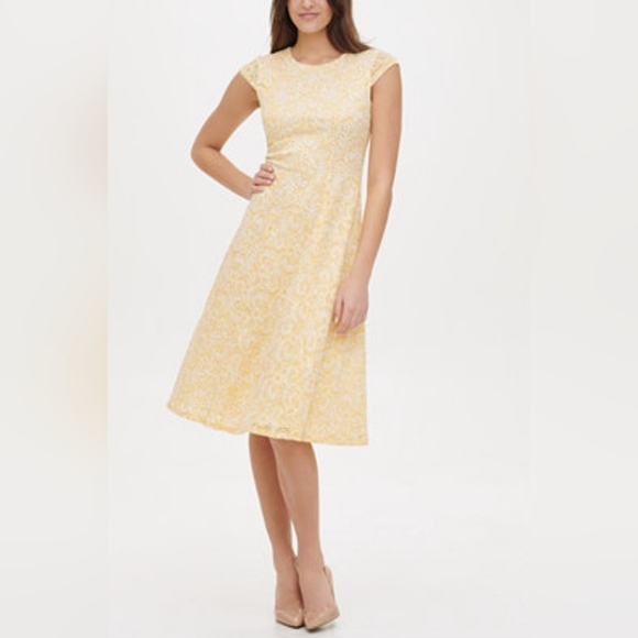 Tommy Hilfiger Dresses & Skirts - Tommy Hilfiger Paisley Lace Fit-and-Flare Dress